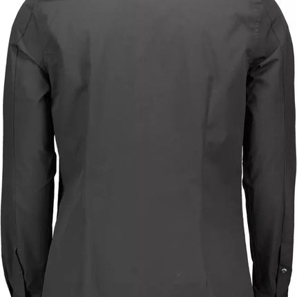 Black Cotton Men Shirt