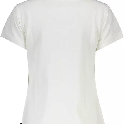 White Cotton Women Polo Shirt