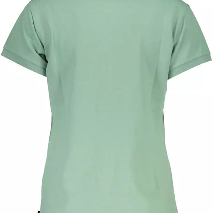 Green Cotton Women Polo Shirt