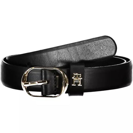 Black Leather Women Belt