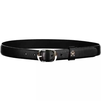 Black Leather Women Belt