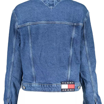 Blue Cotton Women Jacket