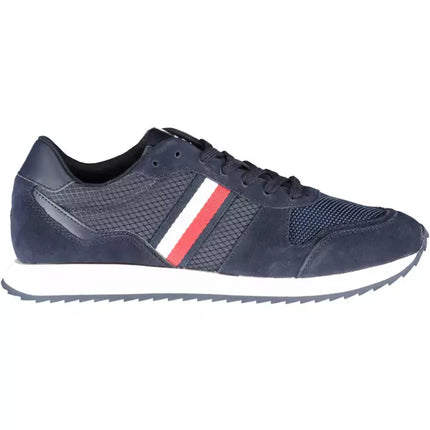 Blue Polyester Men Sneaker