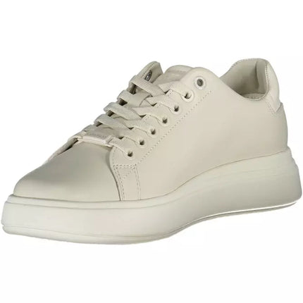 Beige Leather Women Sneaker