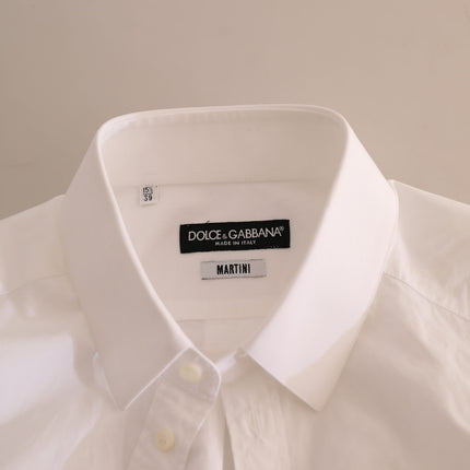 Camisa de vestir de martini de algodón blanco elegante