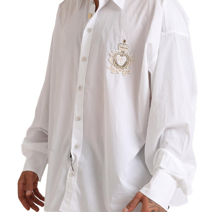 Elegante camisa formal de algodón blanco