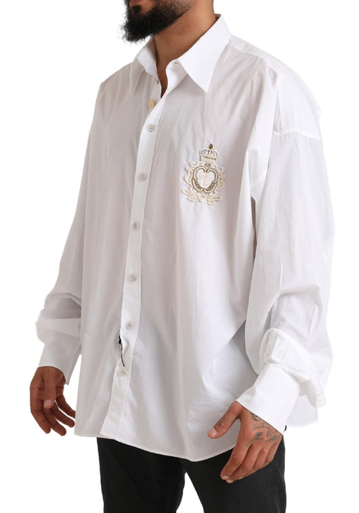 Elegante camisa formal de algodón blanco