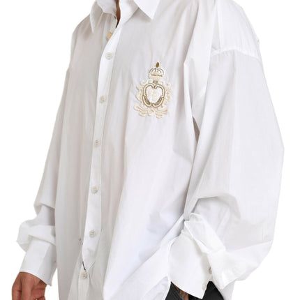 Elegante camisa formal de algodón blanco