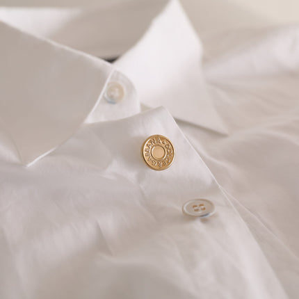 Elegante camisa formal de algodón blanco