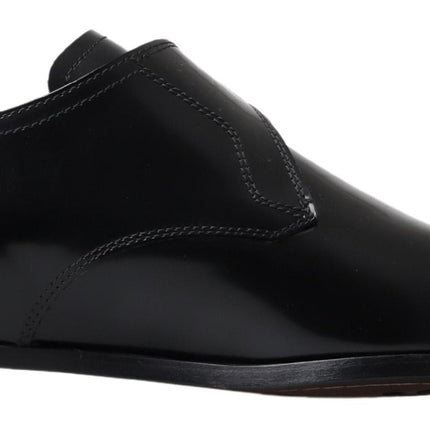 Elegant Black Leather Monk Strap Shoes