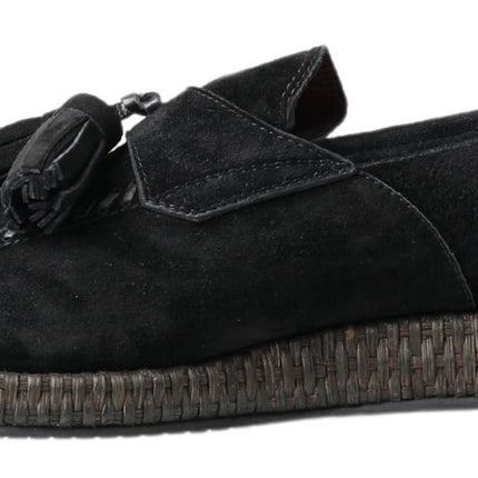 Eleganti sneaker in pelle scamosciata nera