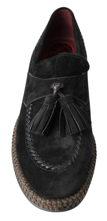 Eleganti sneaker in pelle scamosciata nera