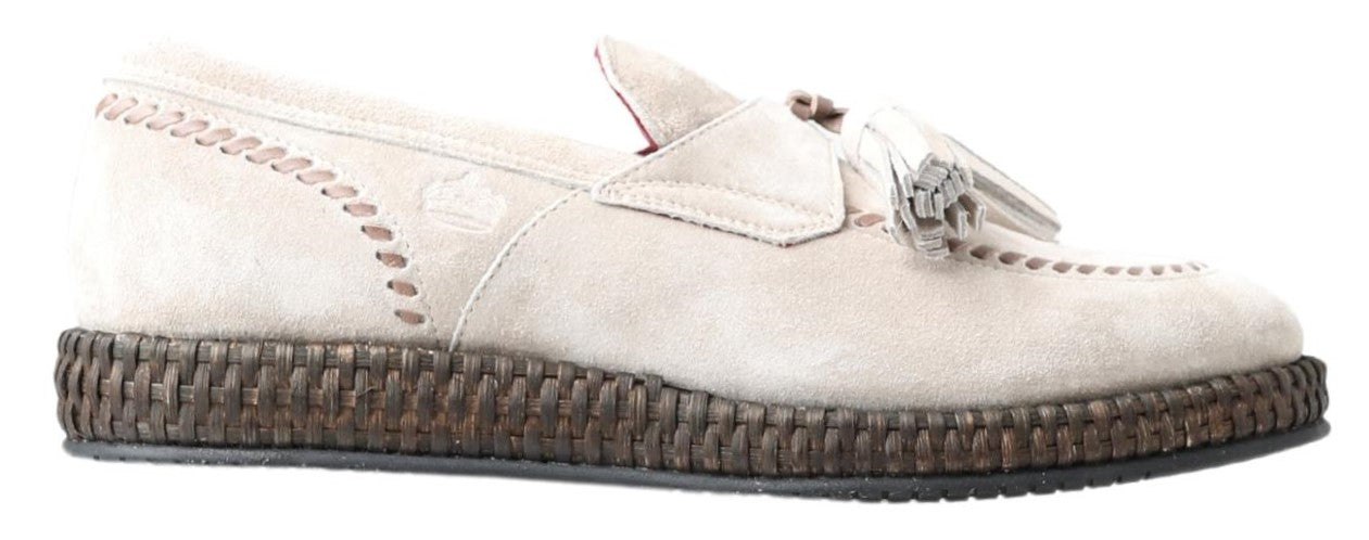 Eleganti espadrille in pelle avorio