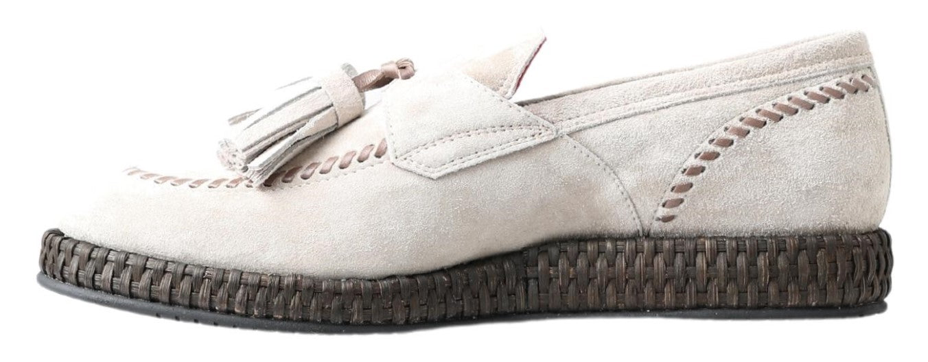 Eleganti espadrille in pelle avorio