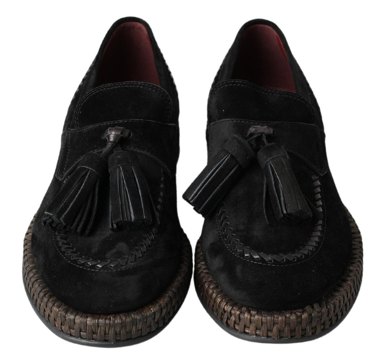 Sneaker chic black in pelle scamosciata nera