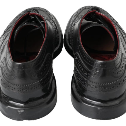 Elegant Black Leather Derby Shoes