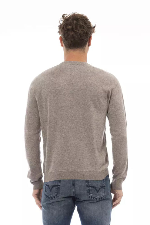 Sigti di beige CreWneck in Luxe Wool-Cashmere Blend