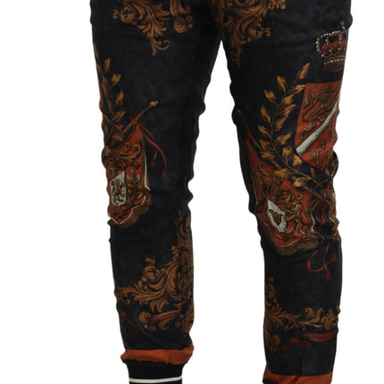 Baroque Crown Silk Sweatpants