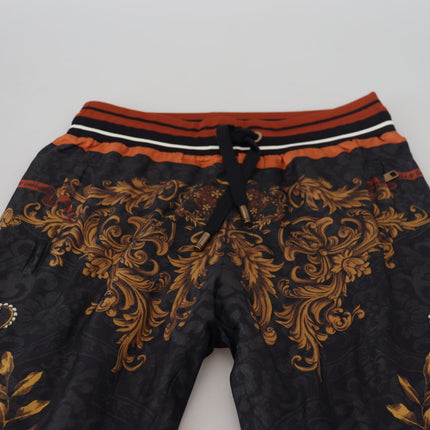 Baroque Crown Silk Sweatpants