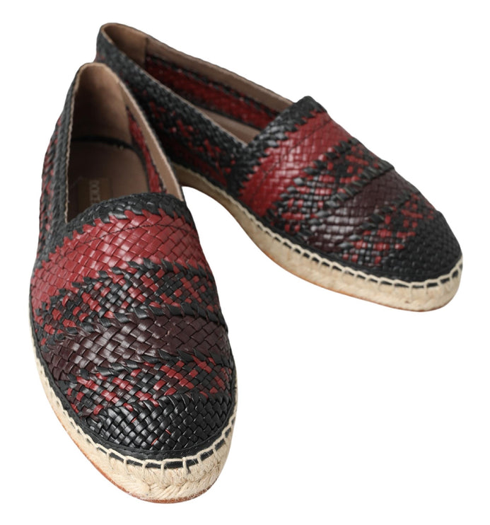 Eleganti espadrille in pelle intrecciata