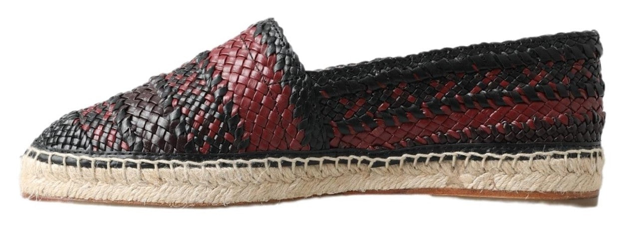 Eleganti espadrille in pelle intrecciata