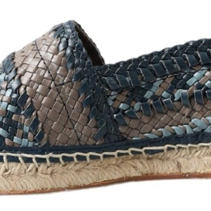 Sontuose espadrille in pelle intrecciata