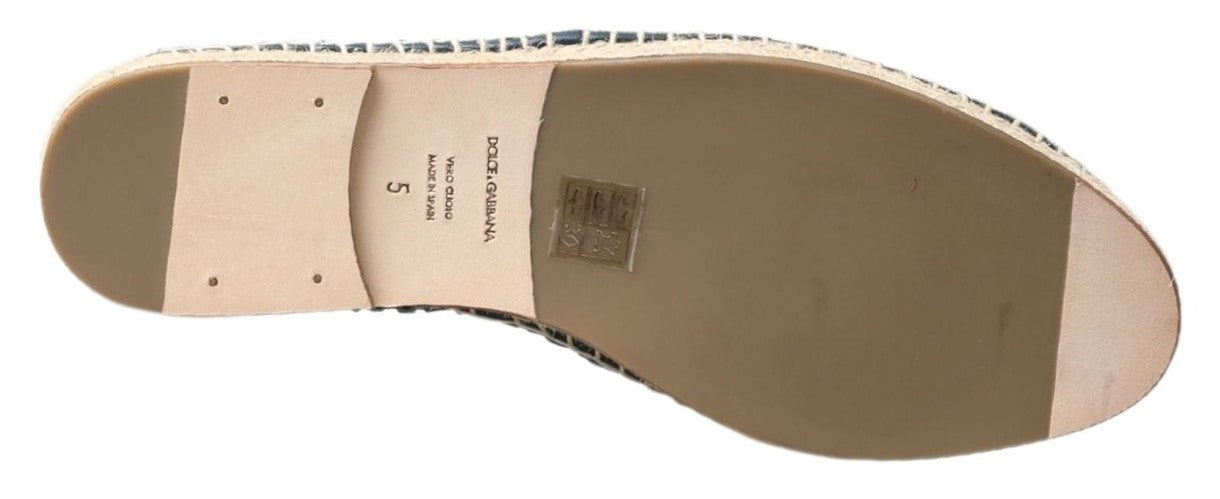 Sontuose espadrille in pelle intrecciata