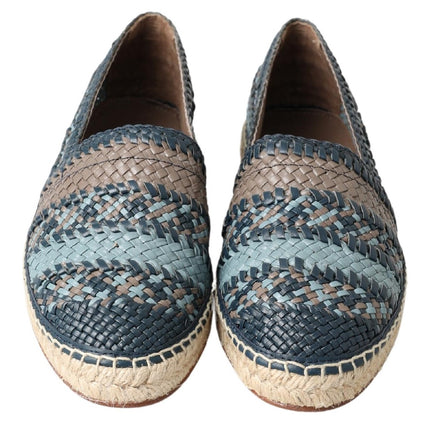 Sontuose espadrille in pelle intrecciata