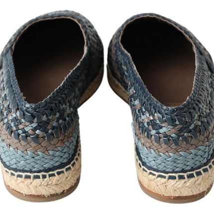 Sontuose espadrille in pelle intrecciata