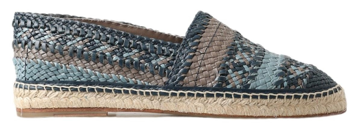 Sontuose espadrille in pelle intrecciata