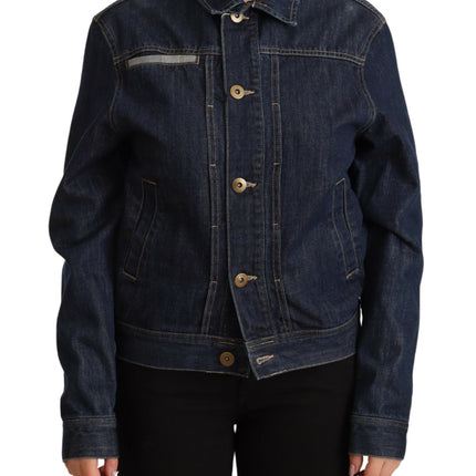 Veste en jean bleu foncé chic