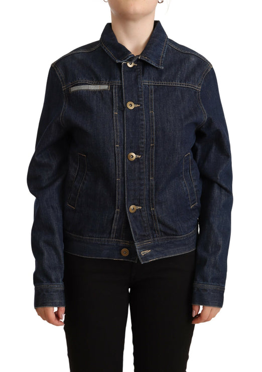 Veste en jean bleu foncé chic