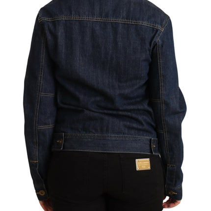 Veste en jean bleu foncé chic