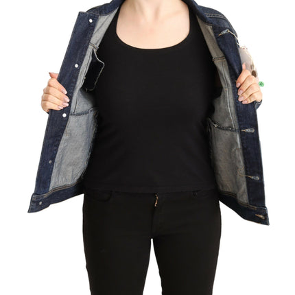 Veste en jean bleu foncé chic