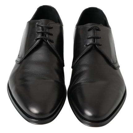 Classic Black Leather Derby Shoes