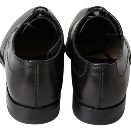 Classic Black Leather Derby Shoes