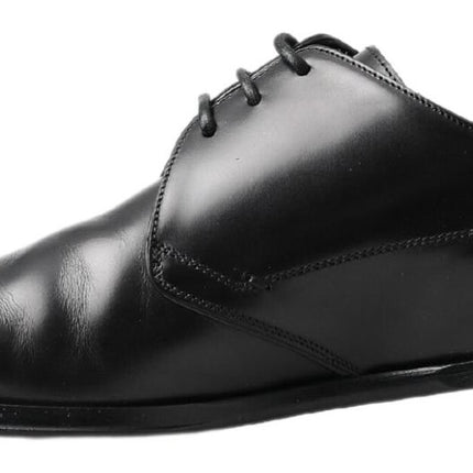 Classic Black Leather Derby Shoes