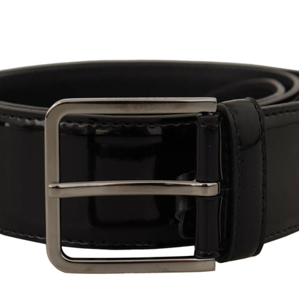 Elegant Black Leather Belt