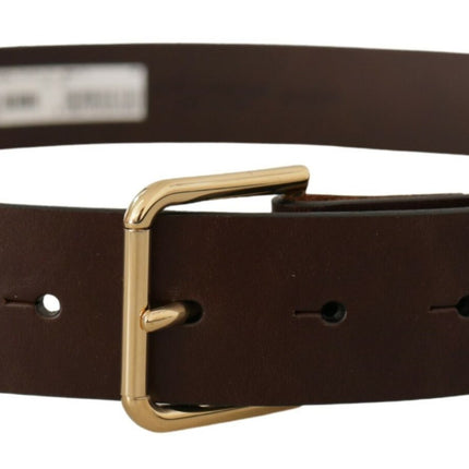 Elegant Dark Brown Leather Belt