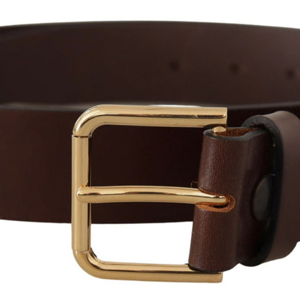 Elegant Dark Brown Leather Belt