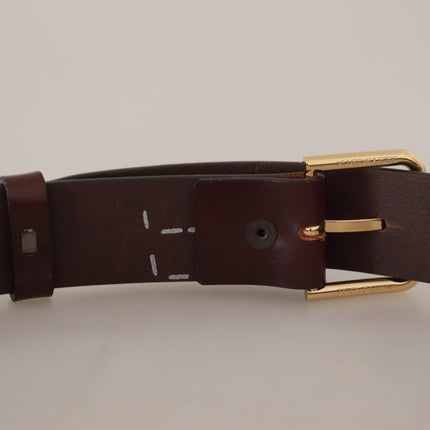 Elegant Dark Brown Leather Belt