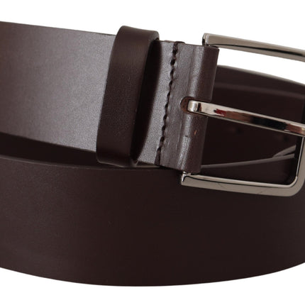 Elegant Dark Brown Leather Belt