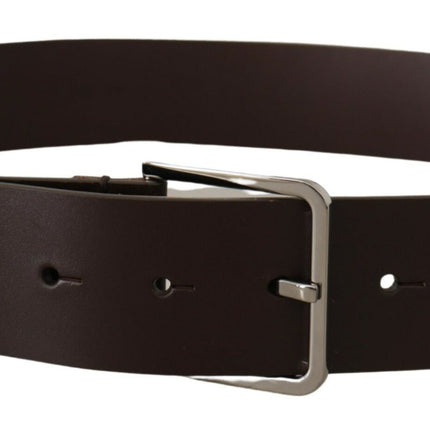 Elegant Dark Brown Leather Belt