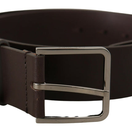 Elegant Dark Brown Leather Belt