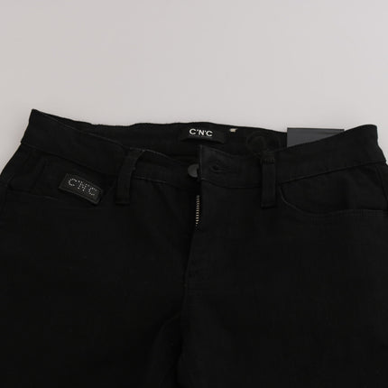 Eleganti jeans in forma medio nera