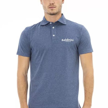 Élégant polo en coton de logo brodé