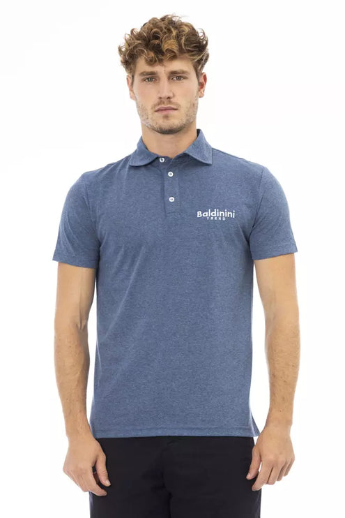 Élégant polo en coton de logo brodé