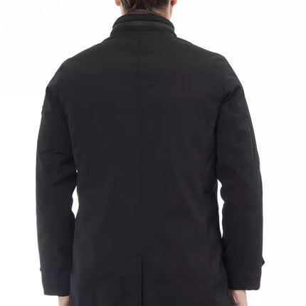 Veste en poly noir élégant avec monogramme