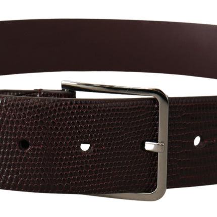 Elegante donkerbruine leren riem