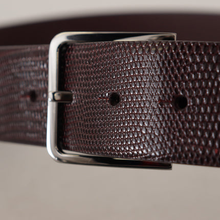 Elegante donkerbruine leren riem